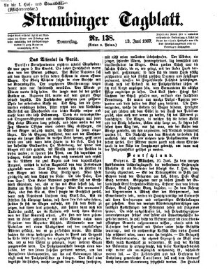 Straubinger Tagblatt Donnerstag 13. Juni 1867