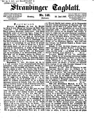 Straubinger Tagblatt Sonntag 23. Juni 1867