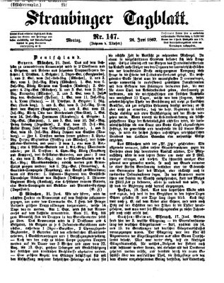 Straubinger Tagblatt Montag 24. Juni 1867