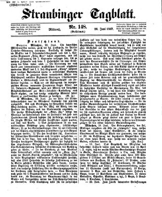 Straubinger Tagblatt Mittwoch 26. Juni 1867