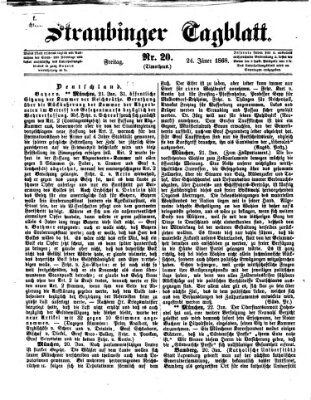 Straubinger Tagblatt Freitag 24. Januar 1868