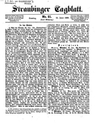 Straubinger Tagblatt Samstag 25. Januar 1868