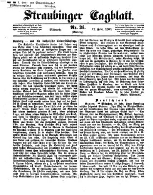 Straubinger Tagblatt Mittwoch 12. Februar 1868