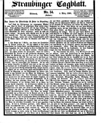 Straubinger Tagblatt Mittwoch 4. März 1868