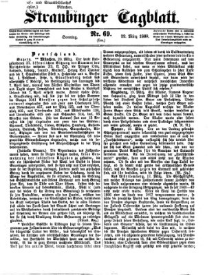 Straubinger Tagblatt Sonntag 22. März 1868