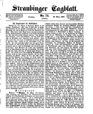 Straubinger Tagblatt Sonntag 29. März 1868