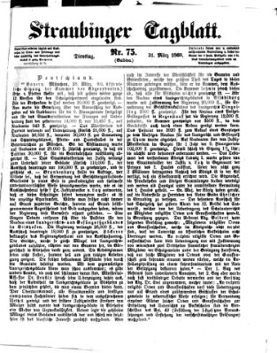 Straubinger Tagblatt Dienstag 31. März 1868