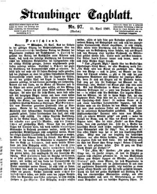 Straubinger Tagblatt Samstag 25. April 1868