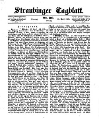 Straubinger Tagblatt Mittwoch 29. April 1868