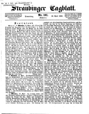 Straubinger Tagblatt Donnerstag 30. April 1868