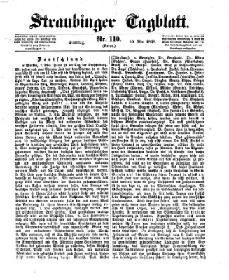 Straubinger Tagblatt Sonntag 10. Mai 1868