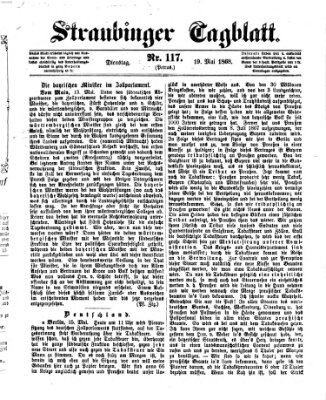 Straubinger Tagblatt Dienstag 19. Mai 1868