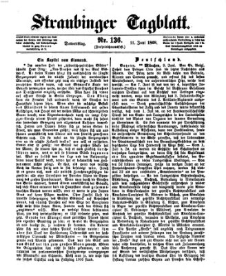 Straubinger Tagblatt Donnerstag 11. Juni 1868