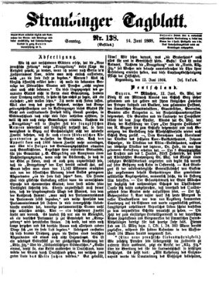 Straubinger Tagblatt Sonntag 14. Juni 1868