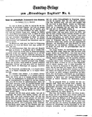 Straubinger Tagblatt Sonntag 5. Januar 1868