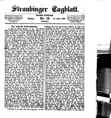 Straubinger Tagblatt Samstag 16. Januar 1869