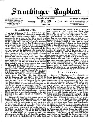 Straubinger Tagblatt Sonntag 17. Januar 1869