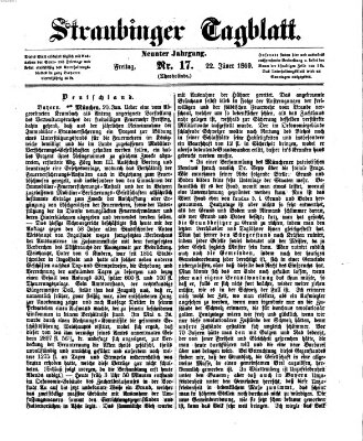 Straubinger Tagblatt Freitag 22. Januar 1869