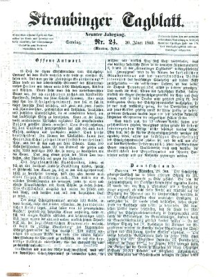 Straubinger Tagblatt Samstag 30. Januar 1869