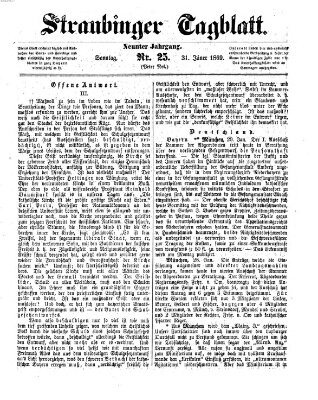 Straubinger Tagblatt Sonntag 31. Januar 1869