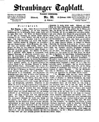 Straubinger Tagblatt Mittwoch 10. Februar 1869