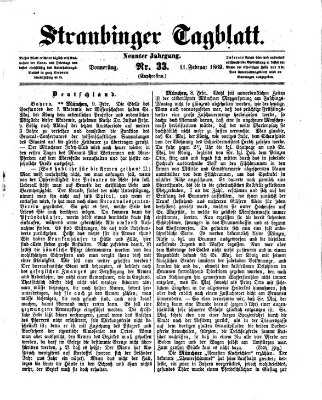 Straubinger Tagblatt Donnerstag 11. Februar 1869