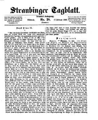 Straubinger Tagblatt Mittwoch 17. Februar 1869