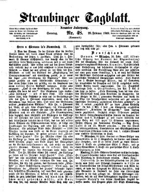 Straubinger Tagblatt Sonntag 28. Februar 1869