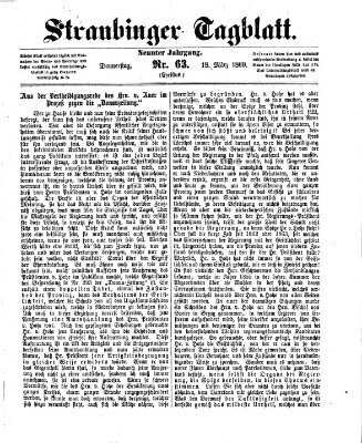 Straubinger Tagblatt Donnerstag 18. März 1869