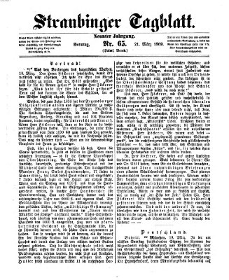 Straubinger Tagblatt Sonntag 21. März 1869