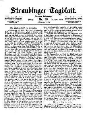 Straubinger Tagblatt Freitag 30. April 1869