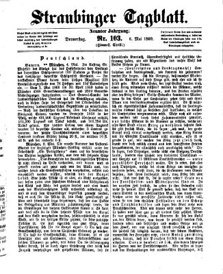 Straubinger Tagblatt Donnerstag 6. Mai 1869