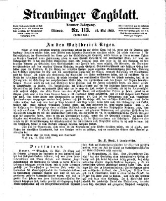 Straubinger Tagblatt Mittwoch 19. Mai 1869