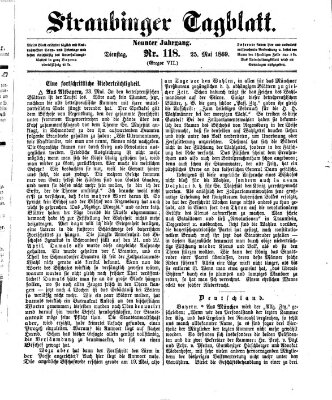 Straubinger Tagblatt Dienstag 25. Mai 1869