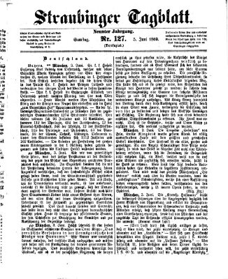 Straubinger Tagblatt Samstag 5. Juni 1869