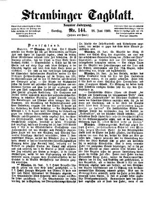 Straubinger Tagblatt Samstag 26. Juni 1869