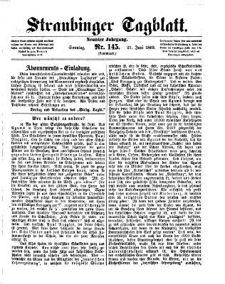 Straubinger Tagblatt Sonntag 27. Juni 1869