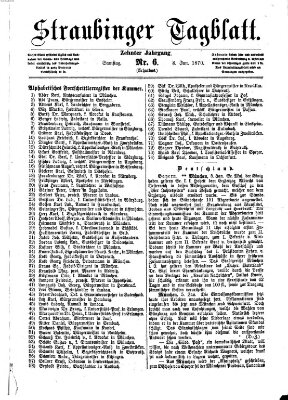 Straubinger Tagblatt Samstag 8. Januar 1870