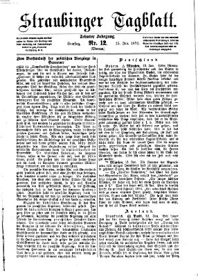 Straubinger Tagblatt Samstag 15. Januar 1870