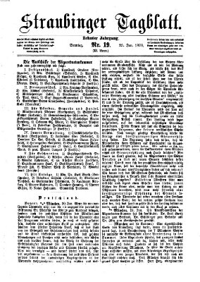 Straubinger Tagblatt Sonntag 23. Januar 1870