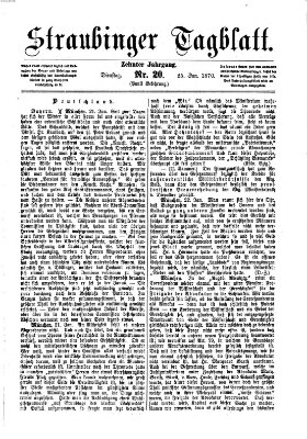 Straubinger Tagblatt Dienstag 25. Januar 1870