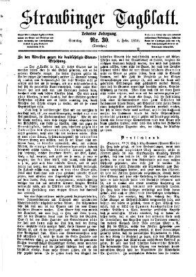 Straubinger Tagblatt Sonntag 6. Februar 1870