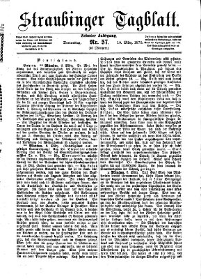 Straubinger Tagblatt Donnerstag 10. März 1870