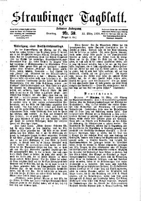 Straubinger Tagblatt Samstag 12. März 1870