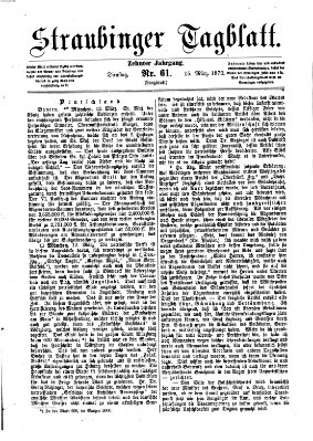 Straubinger Tagblatt Dienstag 15. März 1870