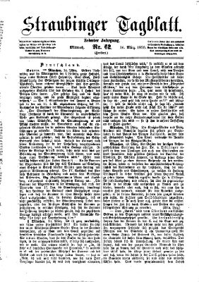 Straubinger Tagblatt Mittwoch 16. März 1870