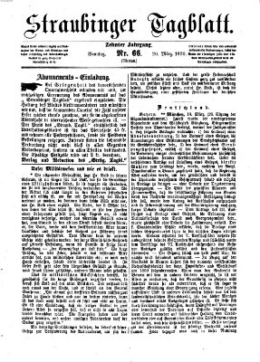 Straubinger Tagblatt Sonntag 20. März 1870