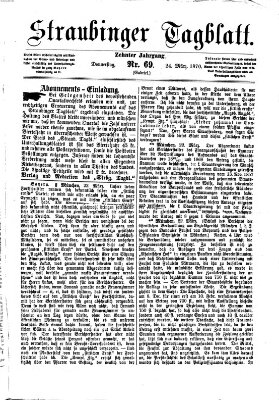 Straubinger Tagblatt Donnerstag 24. März 1870