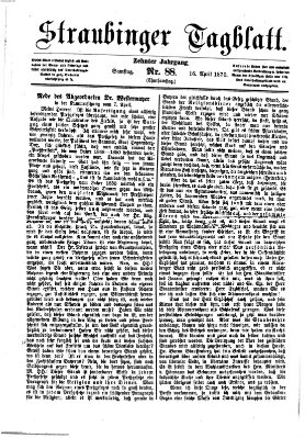 Straubinger Tagblatt Samstag 16. April 1870