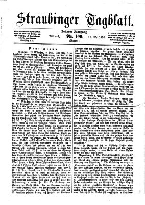 Straubinger Tagblatt Mittwoch 11. Mai 1870